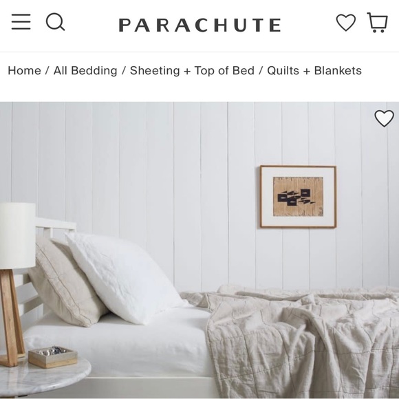 Parachute Bedding Parachute Fullqueen Essential Quilt In Bone